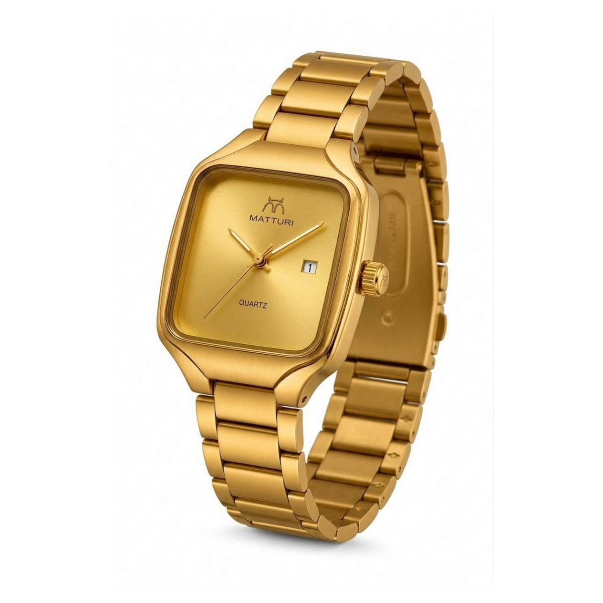 MATTURI Gold Steel Watch